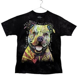 The Mountain Pitbull Graphic Tee Size 2X Black Dyed Short Sleeve